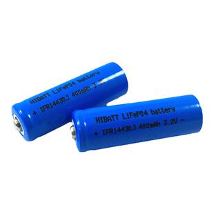 磷酸铁锂电池 14430 3.2V 400MAH 平尖头ETC太阳能草坪灯充电电池