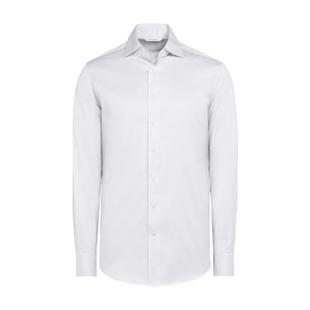 SUITSUPPLY秋-灰色Traveller棉条纹衬衫