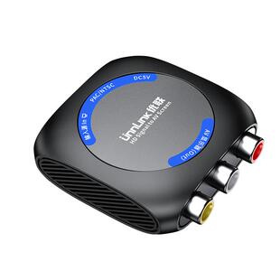 优联HDMI转AV转换器高清机顶盒连接av三色老电视适用红白机游戏机