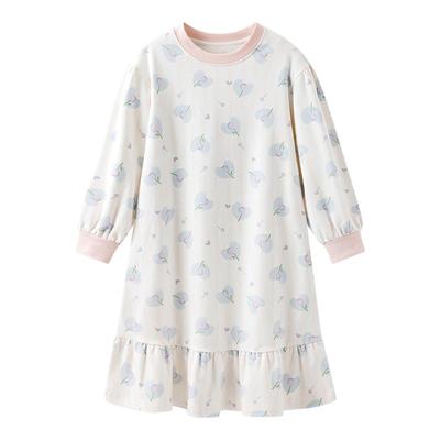 英氏女童睡裙春秋款纯棉家居服