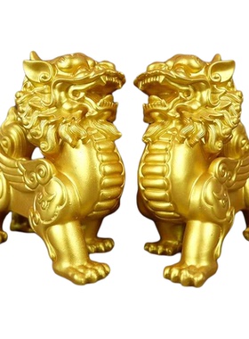 铜锌合金貔貅摆件客厅店铺装饰