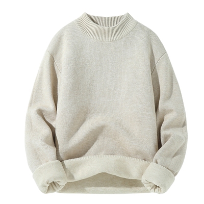 班尼路S&K重磅双股半高领毛衣男