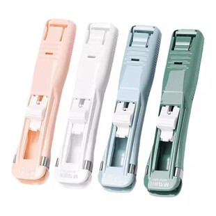 晨光装订推夹器订书夹文件固定试卷钉票据书本纸张办公用推夹金属补充夹子莫兰迪彩色补充多功能推夹