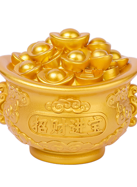 福运聚宝盆吉祥物摆件乔迁开业