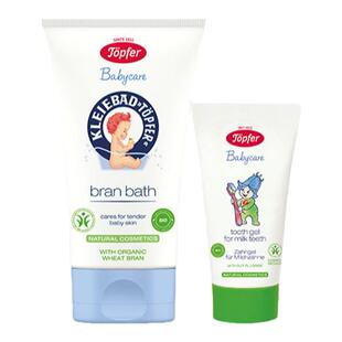 Topfer特福芬有机婴儿洗发沐浴露滋润+乳牙牙膏0-3-6岁防蛀无氟