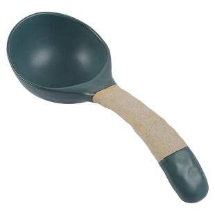 日式复古陶瓷大汤勺家用高档精致长柄盛汤粥勺网红喝汤勺子高颜值