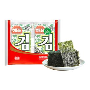 韩国进口海牌菁品干紫菜原味即食海苔片包寿司大包16g儿童小零食