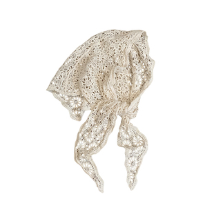 民族风花朵镂空针织屁帘女叠穿高级感外搭遮臀配牛仔裤腰饰三角巾