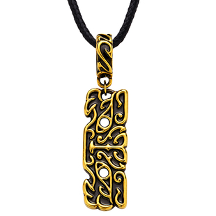 黑金饕餮黄金吊坠男款平安招财足金吊坠女款潮流复古项链坠男女款