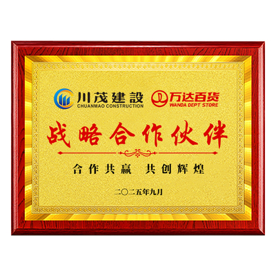 荣誉奖牌定制定做木质代理授权牌