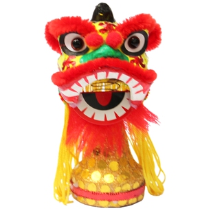 舞狮摆件佛山小醒狮中国风送老外中国特色南狮子头迷你手工艺礼品