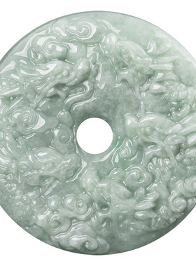 天然a货九龙护主大号玉石吊坠