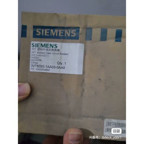询价3VT8020-1AA03-0AA0塑料外壳式断路器全