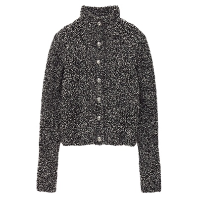 bash睿子同款冬季简约混色羊毛混纺毛衣开衫女款针织上衣1H25CARL