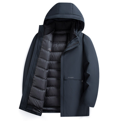 雅鹿冬季男士时尚休闲厚款羽绒服