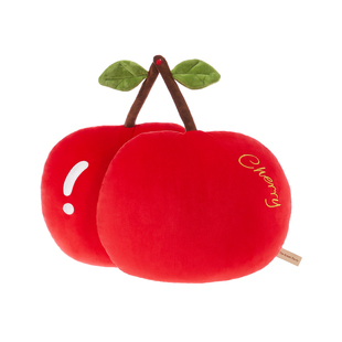 TheGreenParty樱桃抱枕睡觉抱玩偶送女友生日礼物椅子靠背腰靠枕