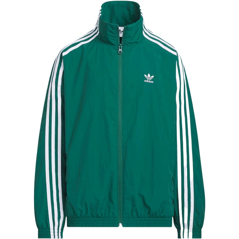 adidas阿迪达斯三叶草男大童三条纹运动休闲立领夹克外套KQ5493