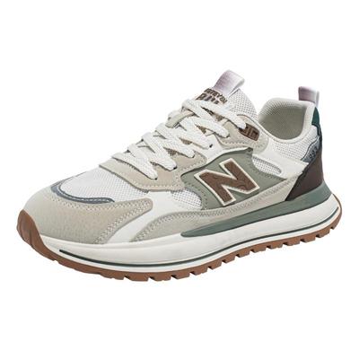 男鞋2026新款春季透气潮流百搭跑步运动鞋青少年厚底休闲老爹潮鞋