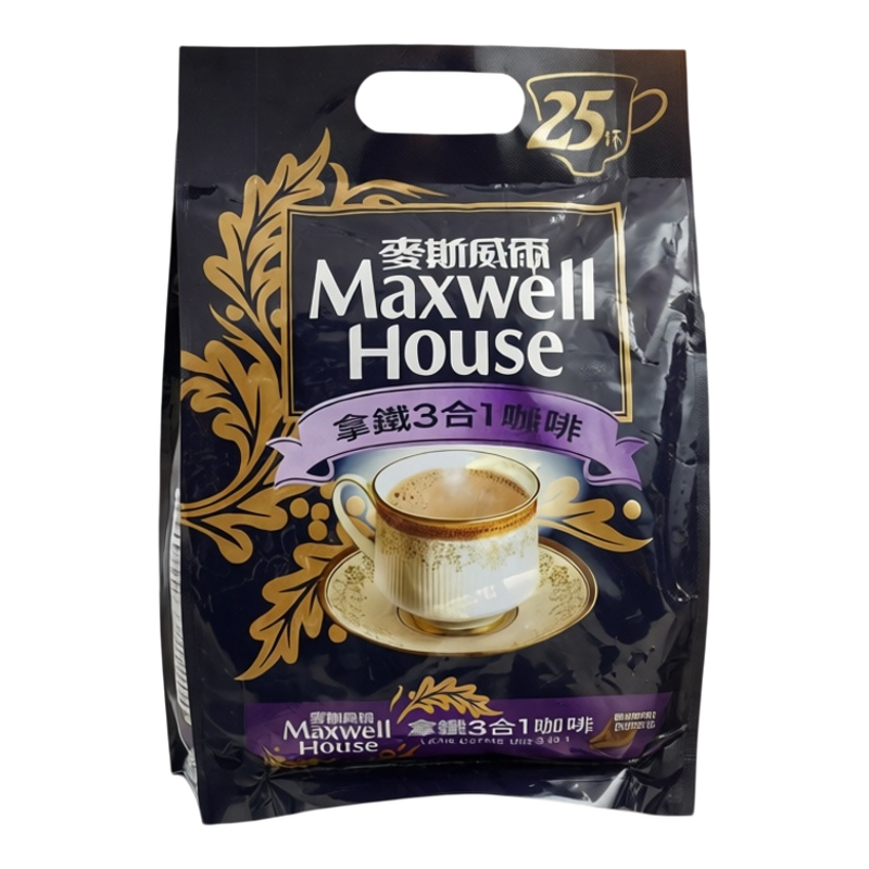 麦斯威尔MAXWELL HOUSE 优惠孖装拿铁三合一咖啡350g袋装香醇可口