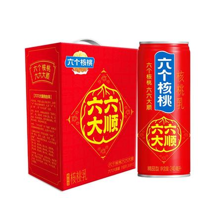 六个核桃核桃乳240ml×24罐×1组