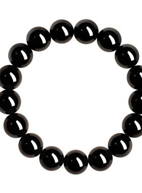 吸收负能量天然乌金黑曜石手串