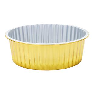 圆形1130ml小火锅高档铝箔餐盒外卖打包盒一次性锡纸盒金色大容量