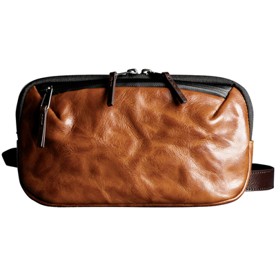 吉卡尼 小众复古斜挎包男设计师款手机小挎包横款百搭通勤休闲包