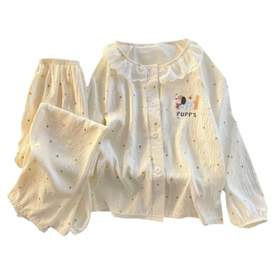 可爱公主女童睡衣春秋薄款长袖中大童套装2026新款卡通儿童家居服