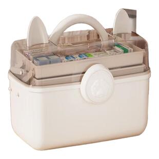 家用超大号防尘防潮多层药品收纳盒便携式大容量便携式医疗箱