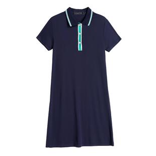 自选连衣裙拖鞋散步 大码女装 翻领直筒裙子女夏季2025新款polo裙