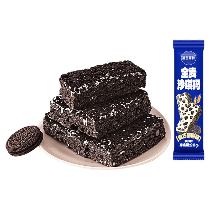 鲨鱼菲特沙琪玛全麦零食糕点解馋