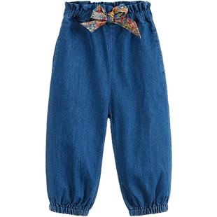 【商场同款】马克珍妮女童纯棉花苞牛仔裤儿童裤子秋装新款241168