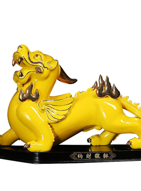 白色陶瓷貔貅一对工艺品日常送礼