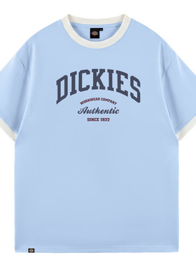 Dickies撞色宽松纯棉短袖T恤女