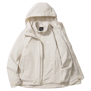 JackWolfskin狼爪25秋冬新款MOONRISE女抓绒三合一冲锋衣5031991