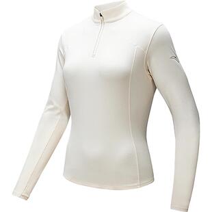 安踏长袖瑜伽健身上衣2026新款春季女款打底卫衣无帽立领运动服女