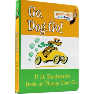 【适龄删减版】送音频低幼英文原版Go, Dog Go纸板书Dr. Seuss苏斯博士PD Eastman儿童启蒙入门绘本book of things that go!