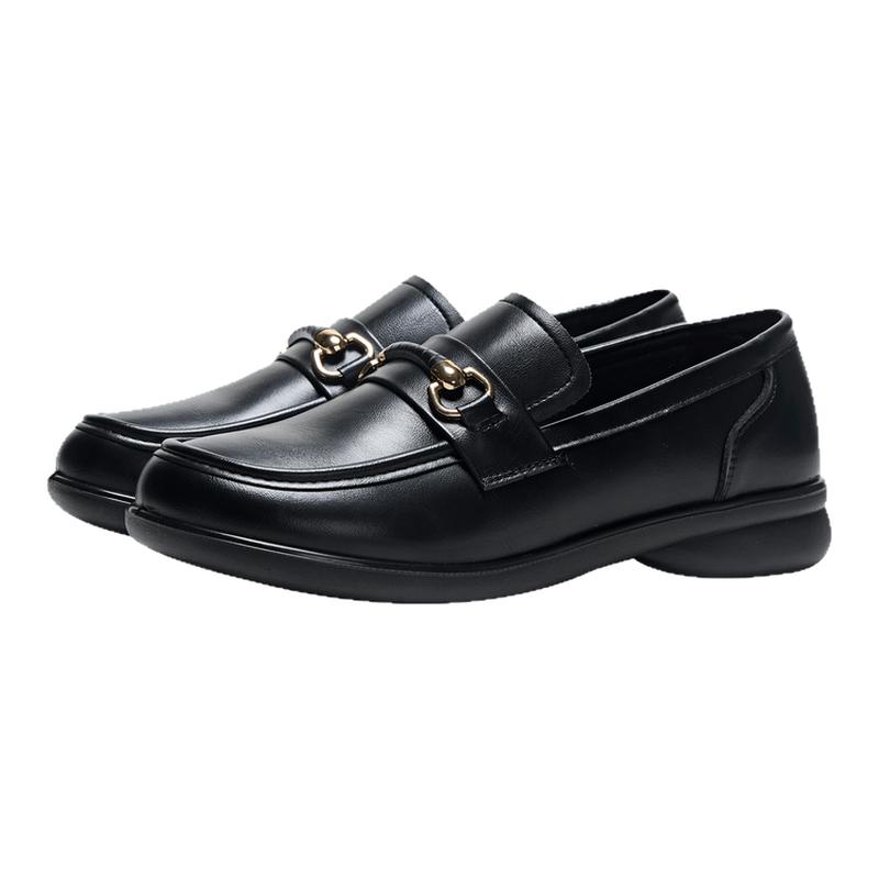 回力女鞋秋季商务工作鞋通勤单鞋舒适软底一脚蹬小皮鞋休闲乐福鞋