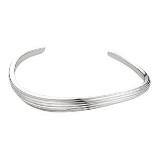 UNEND 岸迹纯银实心The Shore手镯 小众原创设计师简约气质高级感