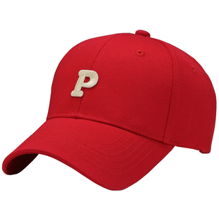 红帽子婚庆大红中国红结婚喜字锣鼓队棒球帽本命年生日红色志愿者