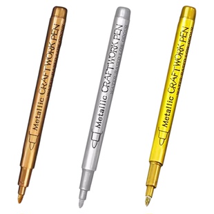 广纳金属笔brush工艺笔高光金银油漆珠光相册火漆照片签名马克笔