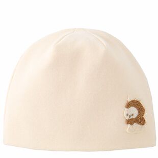 婴儿帽子春秋冬0-6月男女宝护囟门胎帽新生儿双层简约纯棉套头帽1