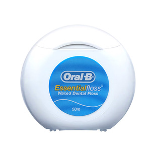OralB微蜡牙线50m便携式牙齿口腔清洁护理扁线细韧不卡牙安全剔牙