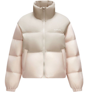 森马羽绒服女短款三防面包服2025冬季新款小个子立领保暖鸭绒女装