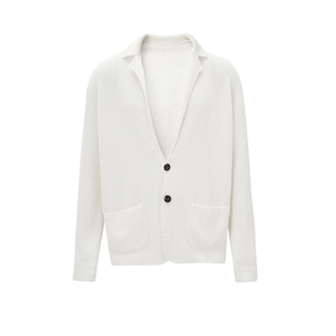 SEE ALSO『黑标旗舰』青果领绵羊毛老钱新贵排扣翻领开衫道袍毛衣