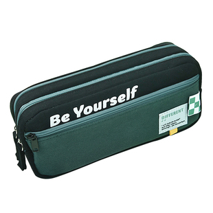 派悦大容量简约笔袋男孩款2025新款文具盒高颜值ins风日系小学生初高中生男生铅笔盒小众文具收纳袋学习用品