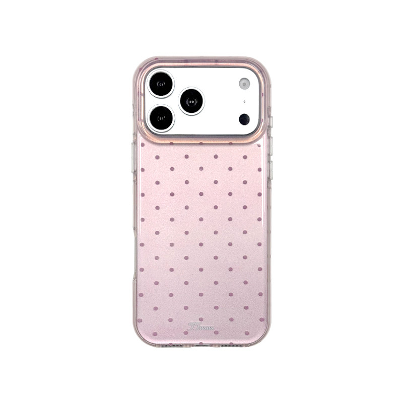 轻派日韩ins少女心粉色波点适用苹果18promax手机壳iphone17pro新款16pro女款新款手提15pro超好看全包硬壳