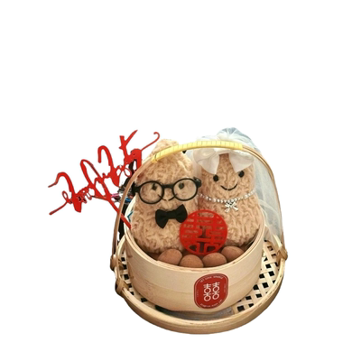 jellycat趣味花生衣服婚纱11cm玩偶挂件结婚礼盒新婚礼物娃衣配饰