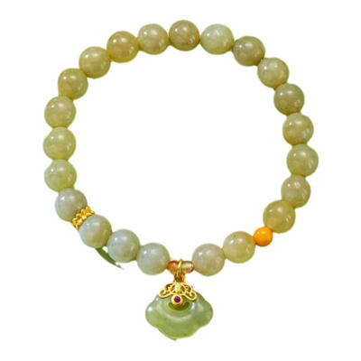 玉珀和鸣正品和田玉蜜蜡手串女生日送礼妈妈女友平安扣寓意美好