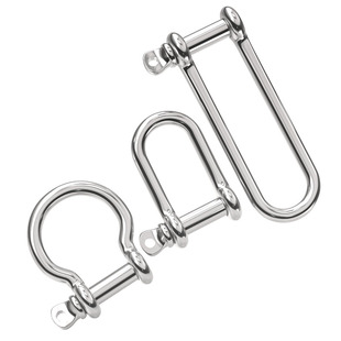 国标304不锈钢D型卸扣加长d形起重U型连接扣链条钢扣快速接环弓型